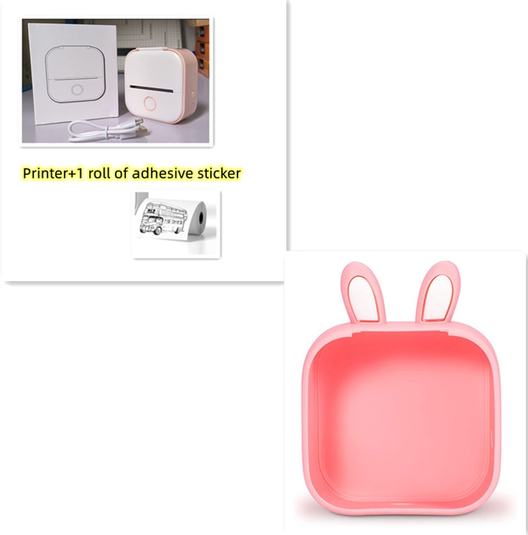 Portable Mini Thermal Label Printer Home Photo Printer Student Wrong Question Printer Bluetooth-compatible Mini Label Printer Price Tag CreativeRino