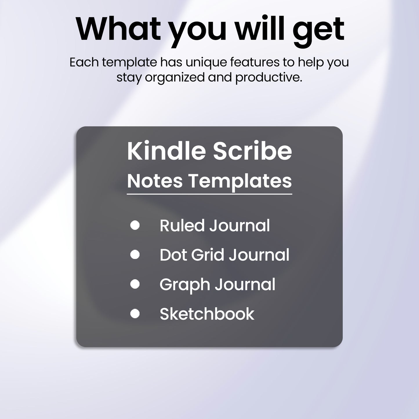 4 Kindle Scribe Notes Templates Planner Template Bundle