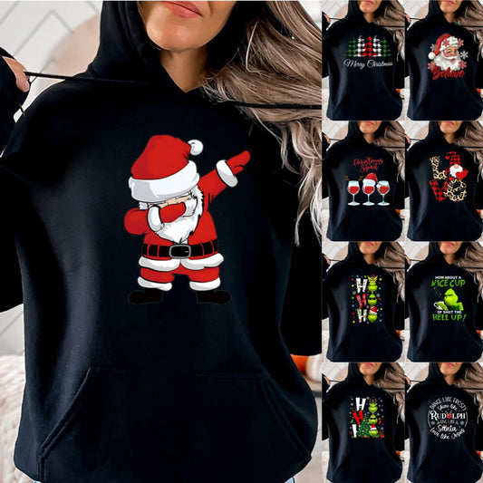 Cozy Christmas Fleece Hoodie for Women | Festive Graphic Pullover Sweatshirt with Drawstring | Ultimate Holiday Comfort Wear eprolo