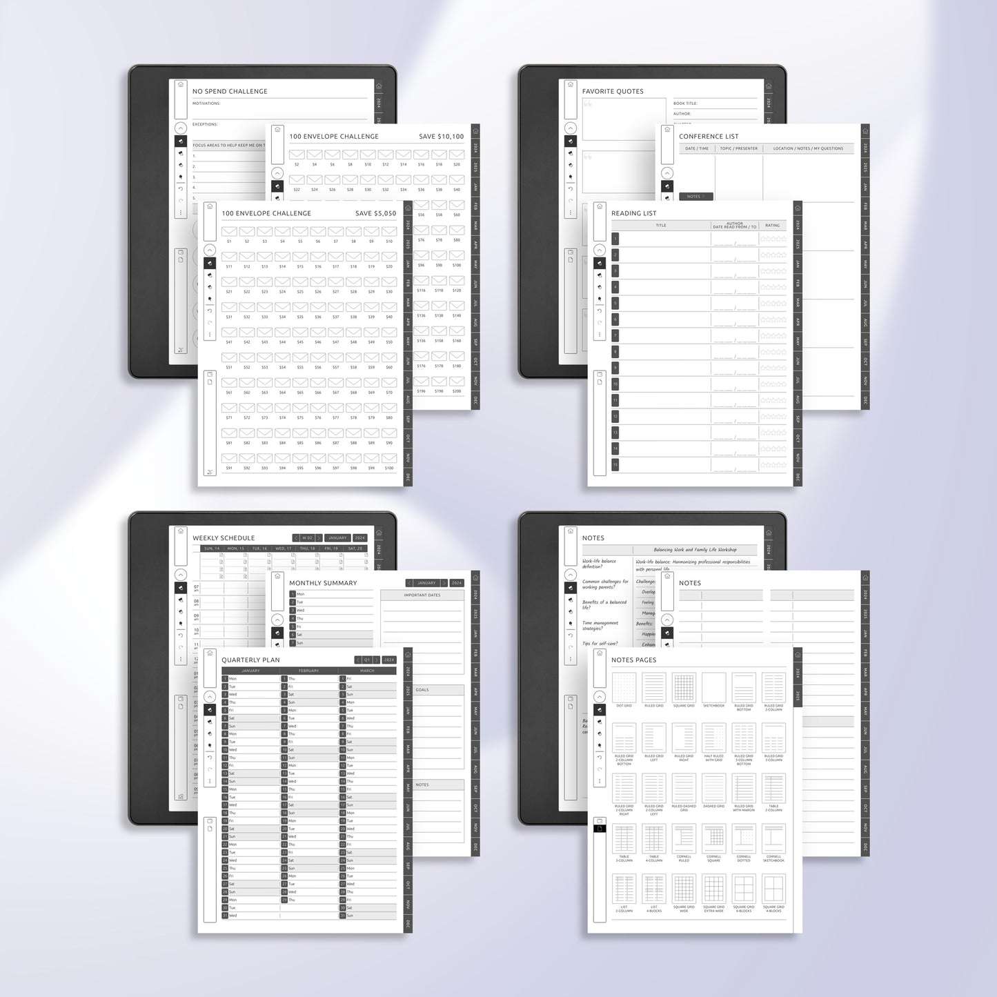 Kindle Scribe Budget Planner Template