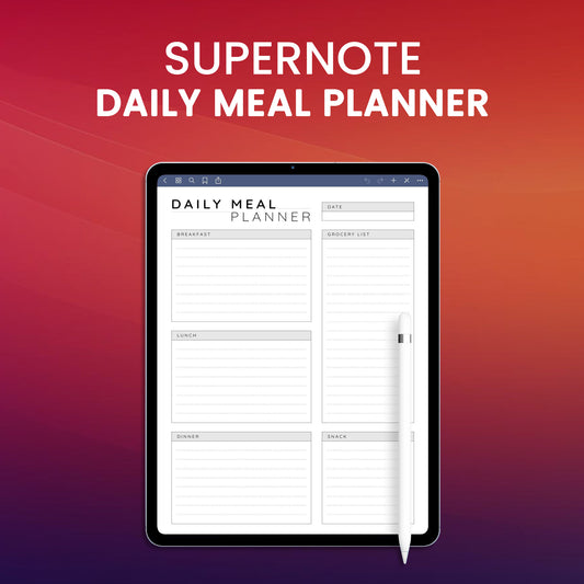 Supernote Daily Meal Planner Template