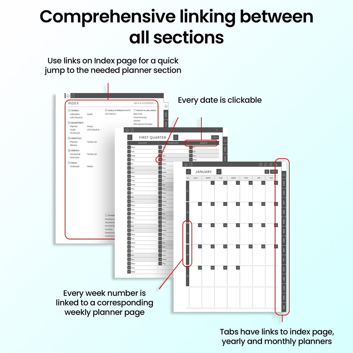 40+ Onyx Boox Planners Template Bundle