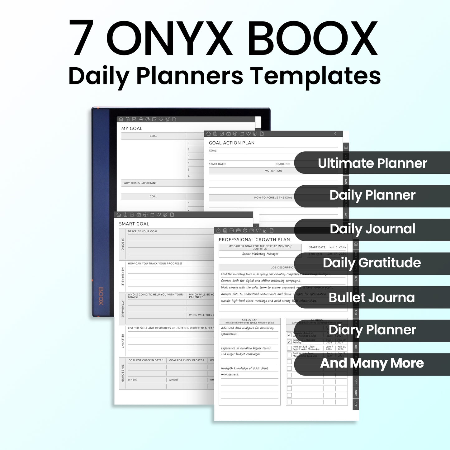 40+ Onyx Boox Planners Template Bundle