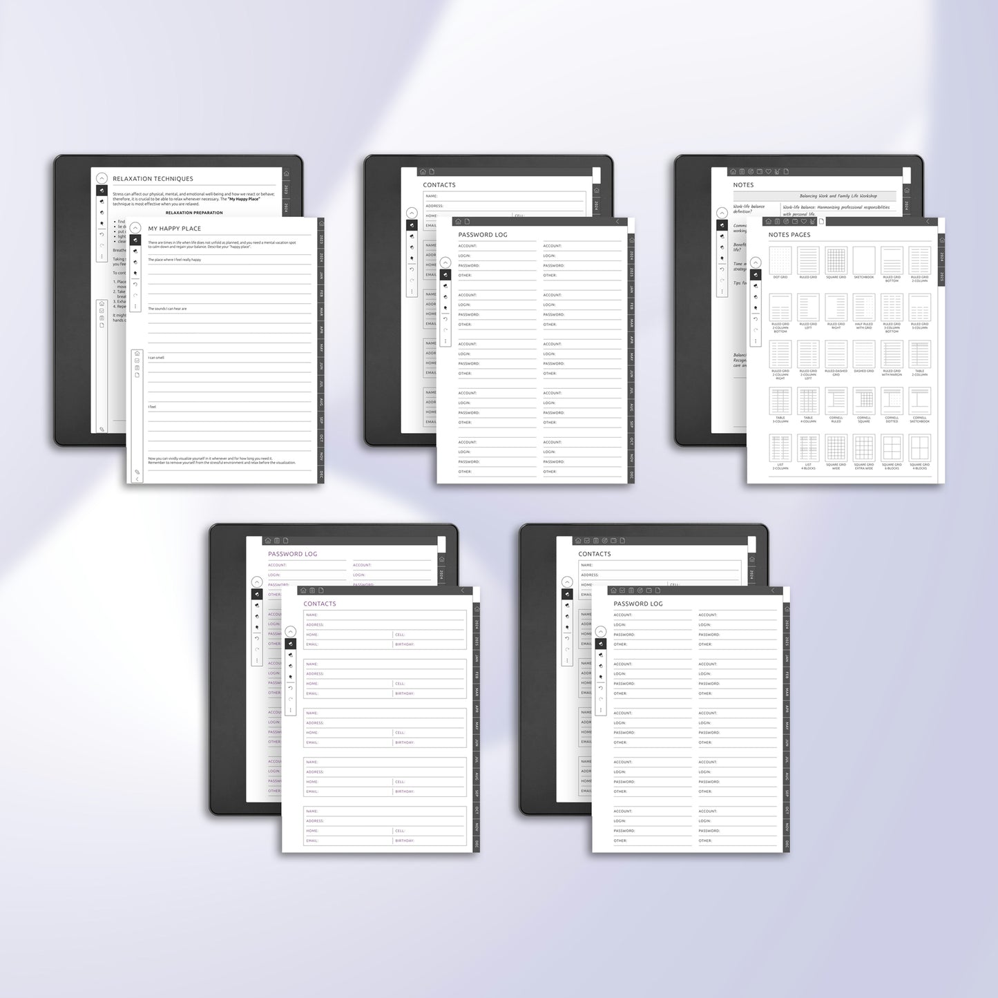 35+ Kindle Scribe Planner Template Bundle