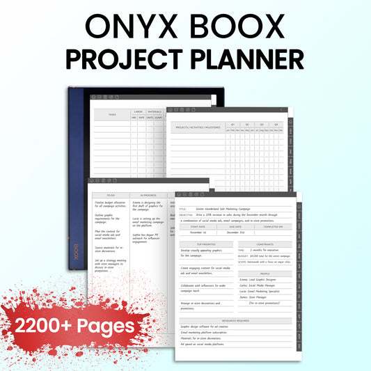 Onyx Boox Business & Budget Planners Template