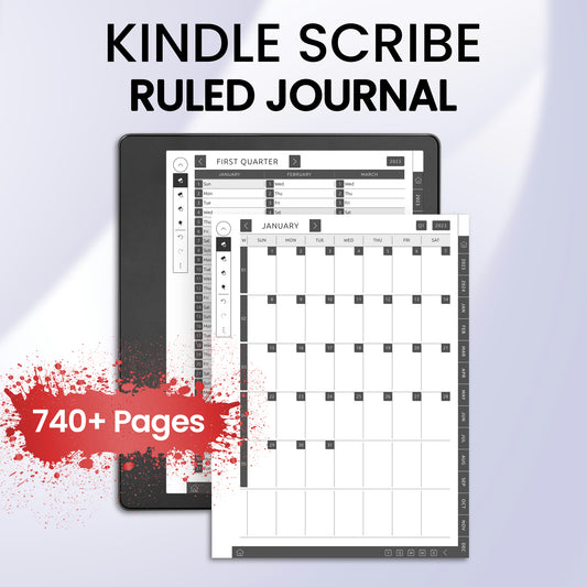 Kindle Scribe Ruled Journal Planner Template