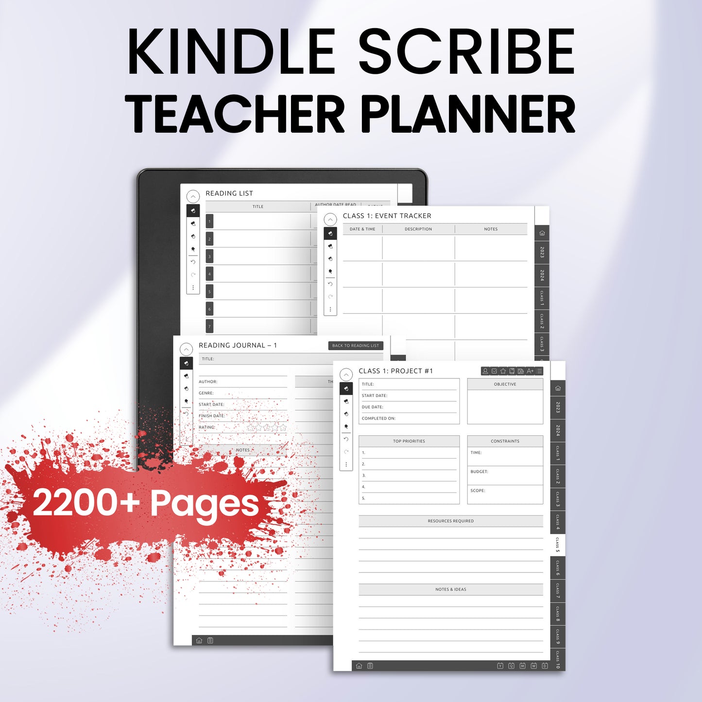 Kindle Scribe Budget Planner Template