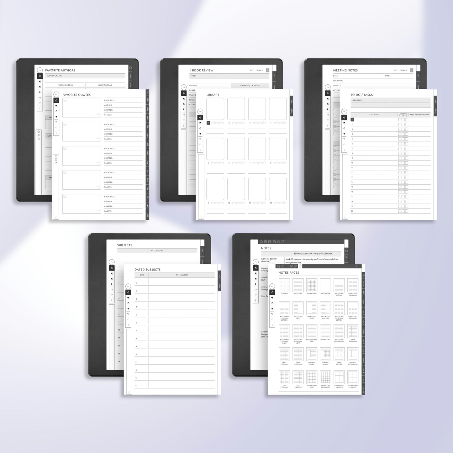 Kindle Scribe To-Do List Planner Template