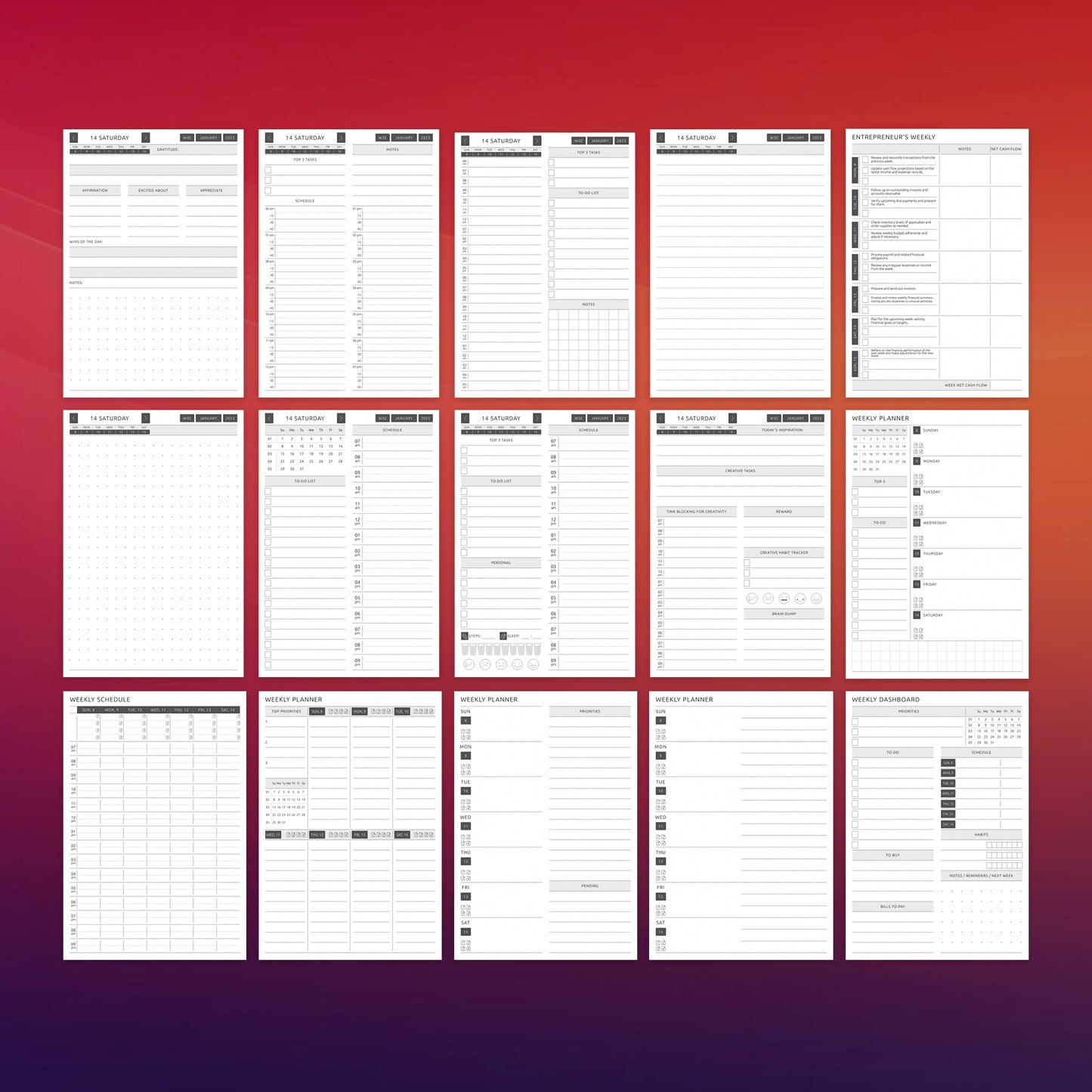 Supernote Ultimate Planner Template