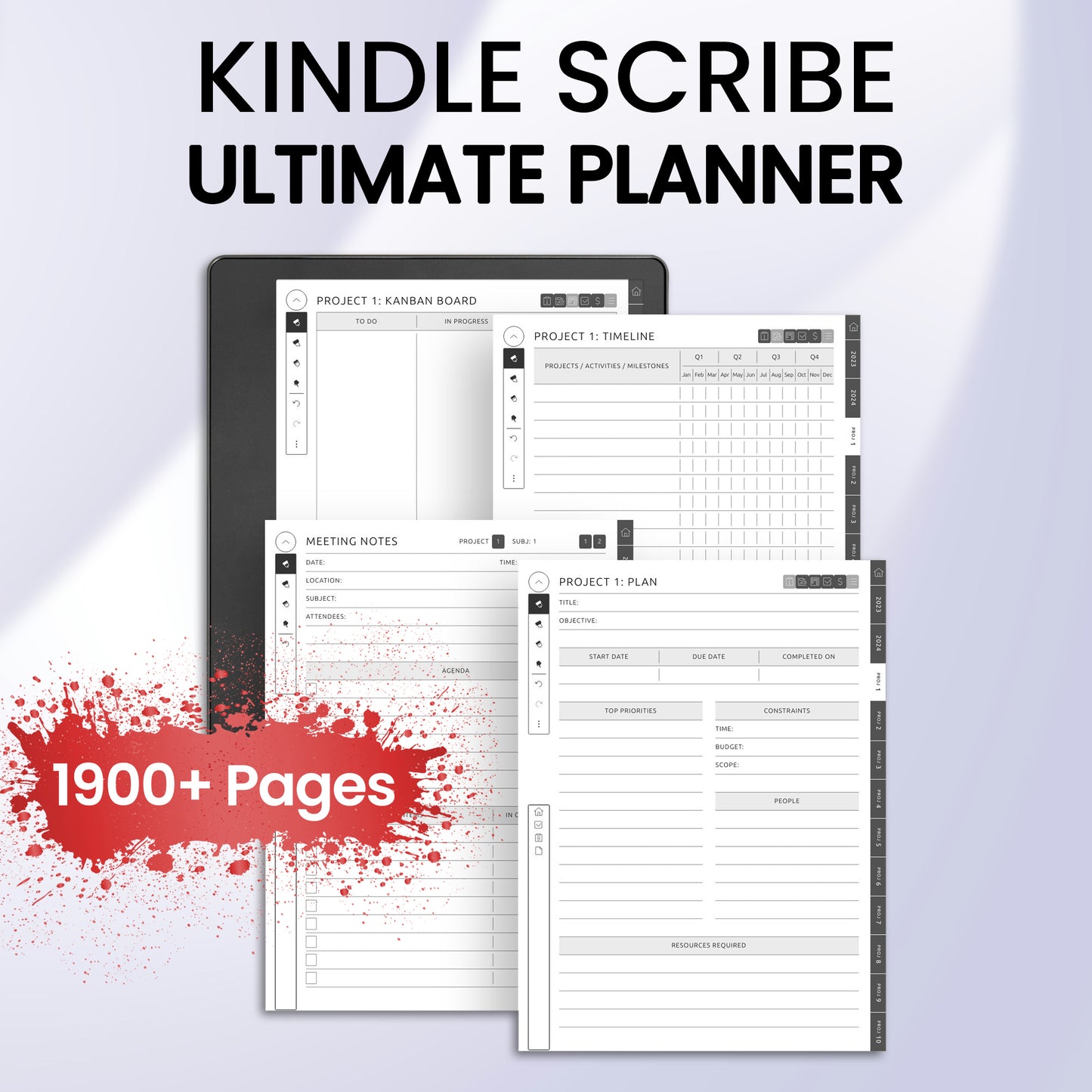 Kindle Scribe Ultimate Planner Template