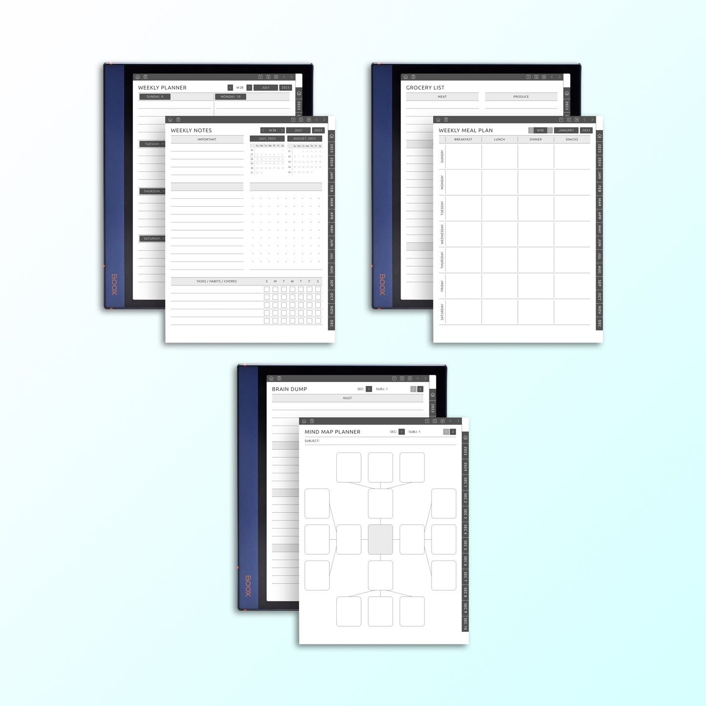 Onyx Boox Weekly Planners Template