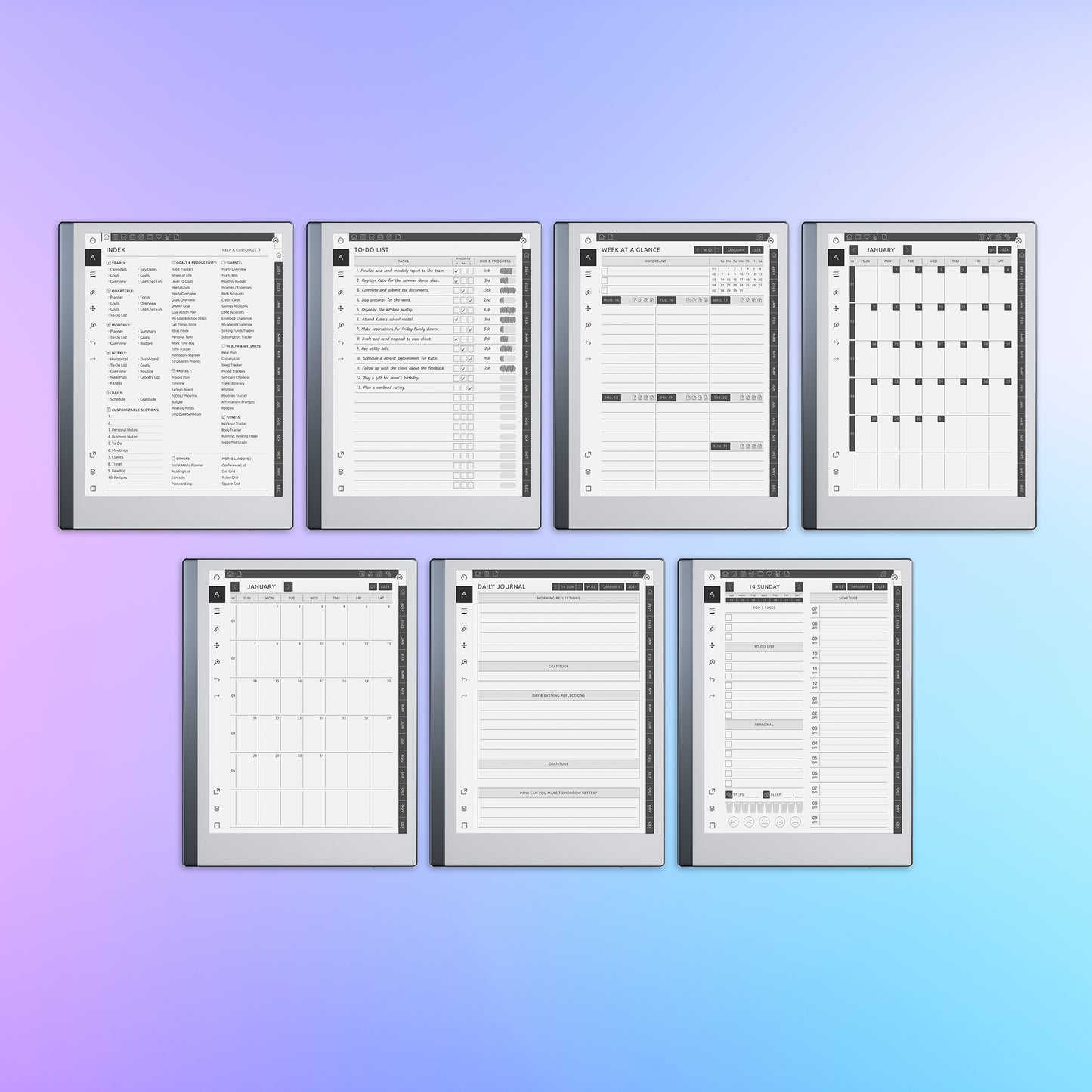 reMarkable 2 Ultimate Planner Template