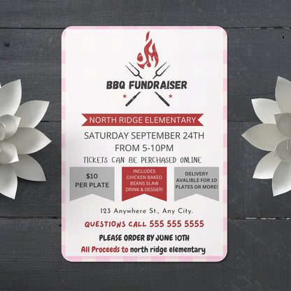 Barbecue Fundraiser Flyer Template CreativeRino