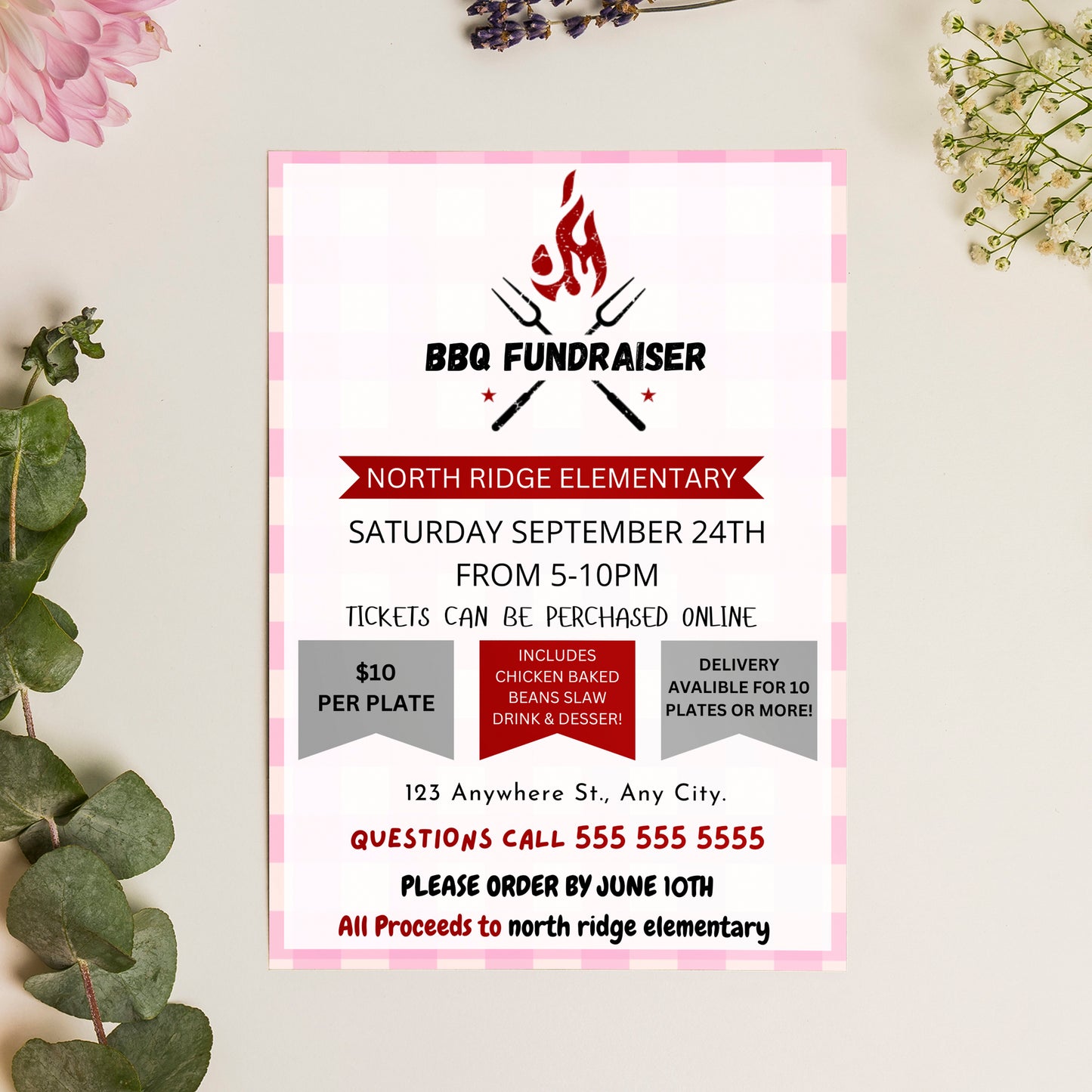 Barbecue Fundraiser Flyer Template