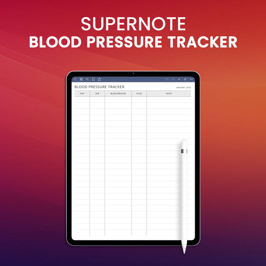 Supernote Blood Pressure Tracker - Original Style Planner Template