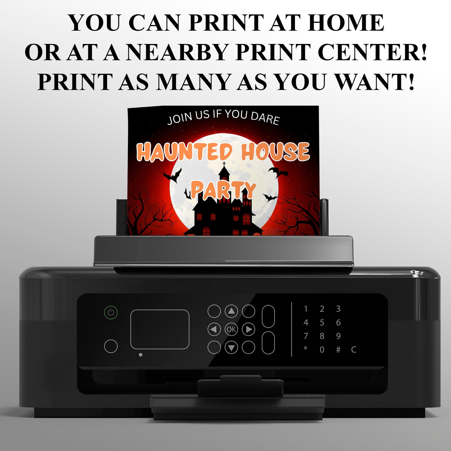 Haunted House Halloween Party Invitation Template