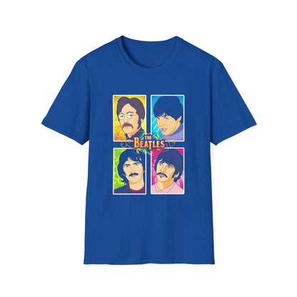 Retro Beatles Unisex Softstyle T-Shirt - Music Nostalgia Tee - CreativeRino