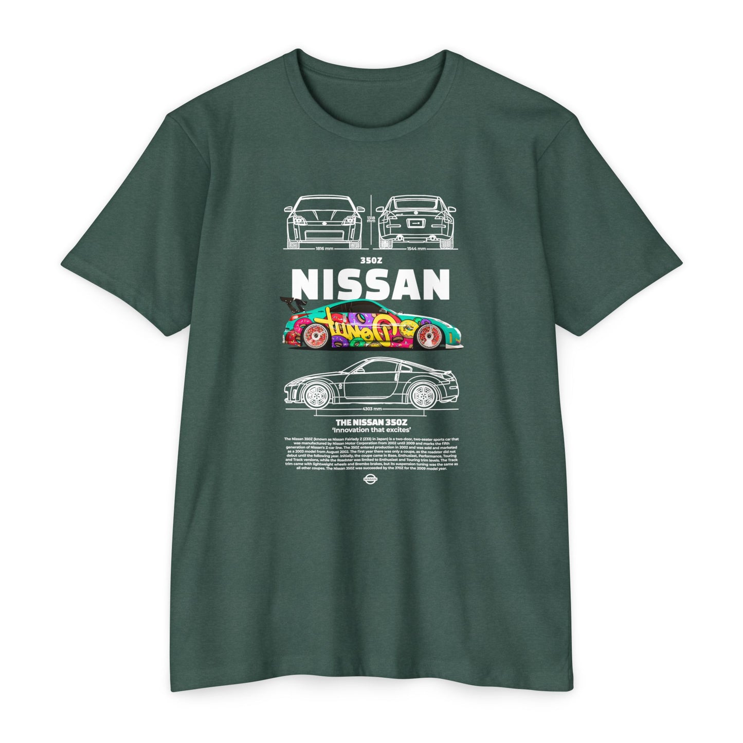 Vintage Nissan 350Z Unisex T-Shirt | Automotive Racing Graphic Tee - CreativeRino