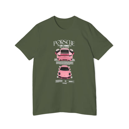 Porsche 911 Turbo S Pink Sports Car T-Shirt - USA-Made Unisex Tee - CreativeRino