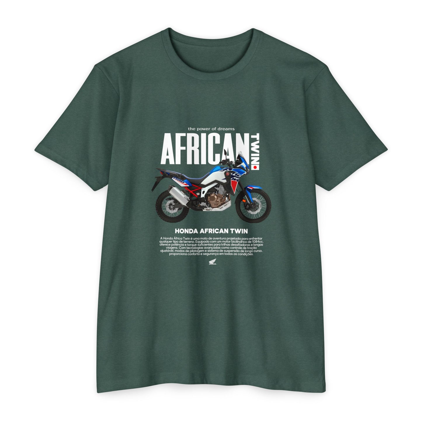 Honda African Twin Unisex T-Shirt - Power of Dreams Motorcycle Tee - CreativeRino