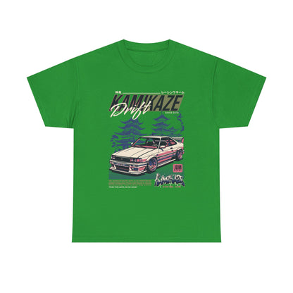 Retro Drift Car Tee - Unisex Heavy Cotton T-Shirt - CreativeRino