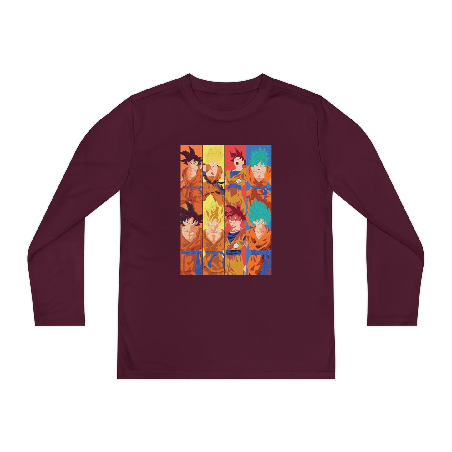 Dragon Ball Z Youth Long Sleeve Tee - Colorful Anime Character T-shirt - CreativeRino