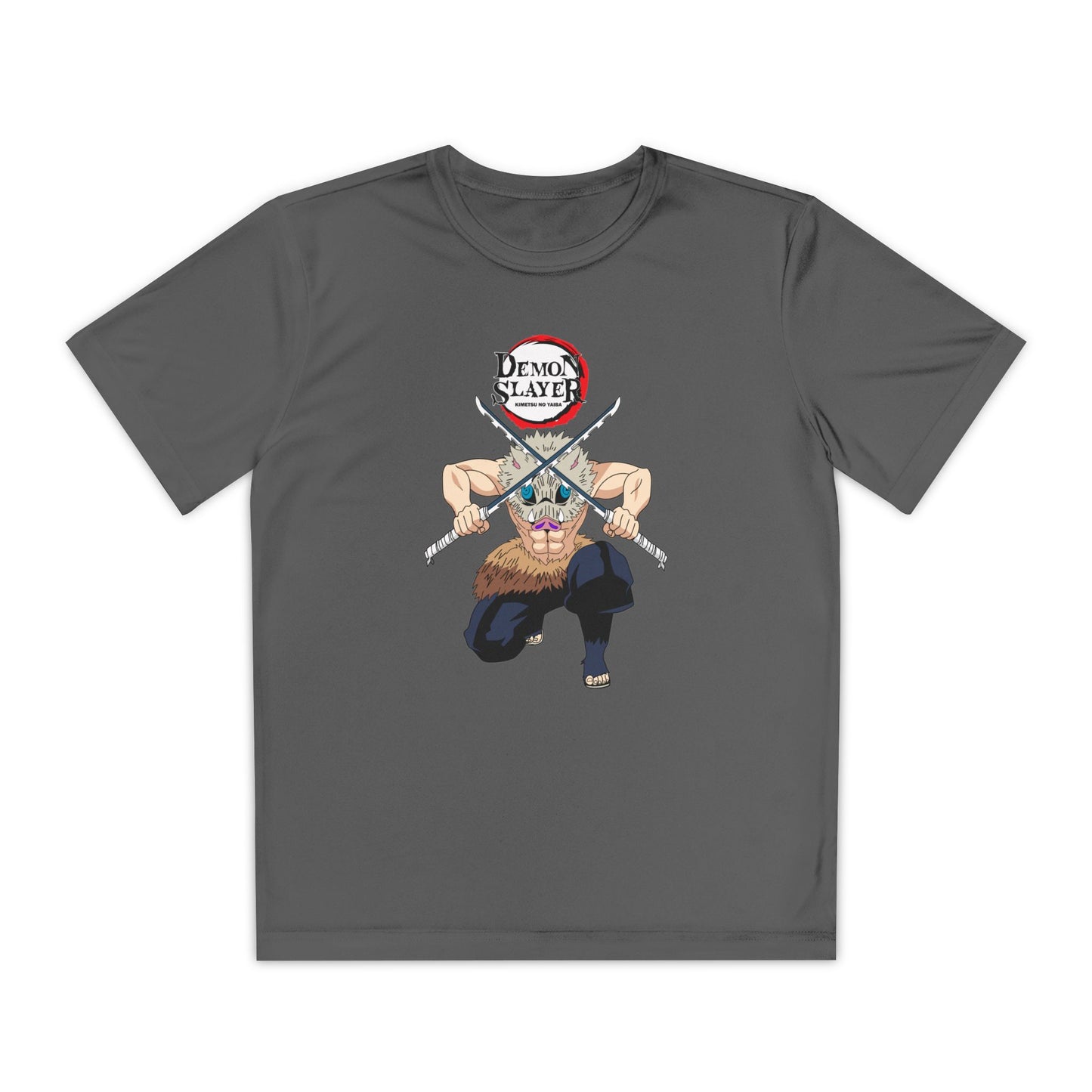 Youth Demon Slayer Competitor Tee - Bold Orange Anime T-shirt for Fans - CreativeRino