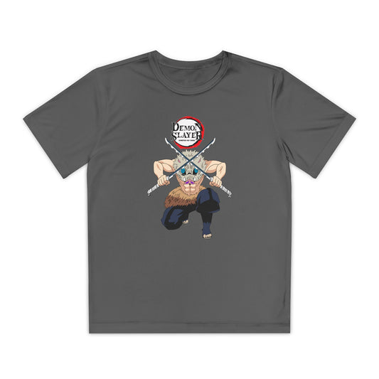 Youth Demon Slayer Competitor Tee - Bold Orange Anime T-shirt for Fans - CreativeRino
