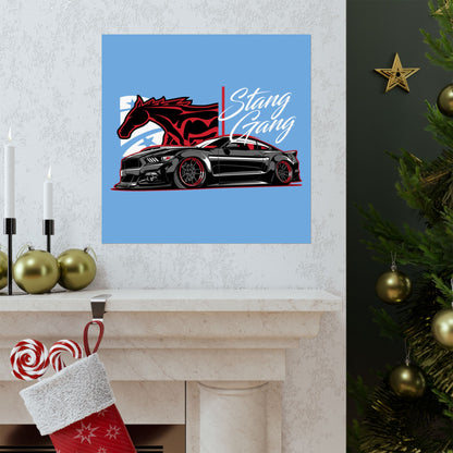 Stang Gang Matte Poster - Perfect Gift for Car Enthusiasts - CreativeRino