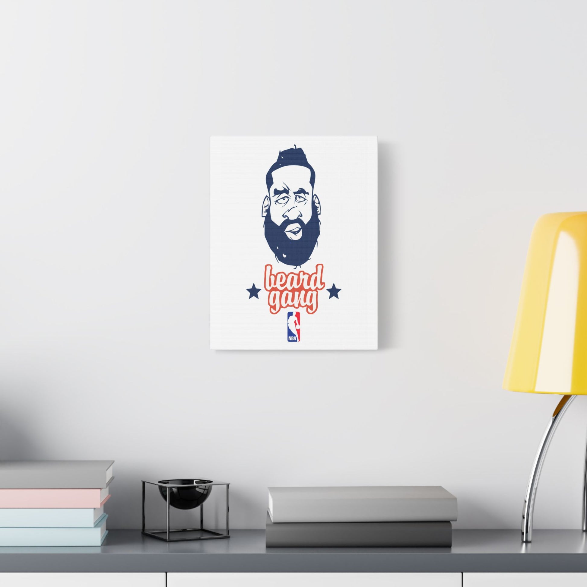 James Harden Beard Gang Satin Canvas Wall Art - CreativeRino