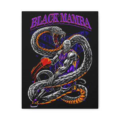 Black Mamba Wall Art Canvas, Sports Decor, Kobe Bryant Basketball Lover Gift, Basketball Wall Hanging, Home Gym Art, Motivational Art - CreativeRino