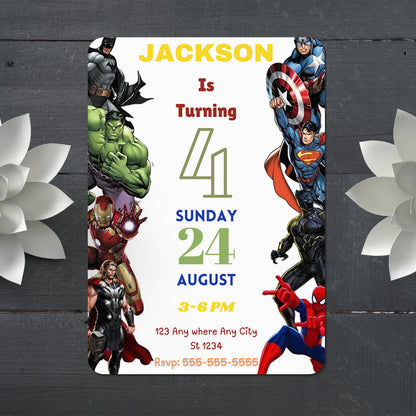 Avengers Secret Wars Birthday Invitation Template - CreativeRino