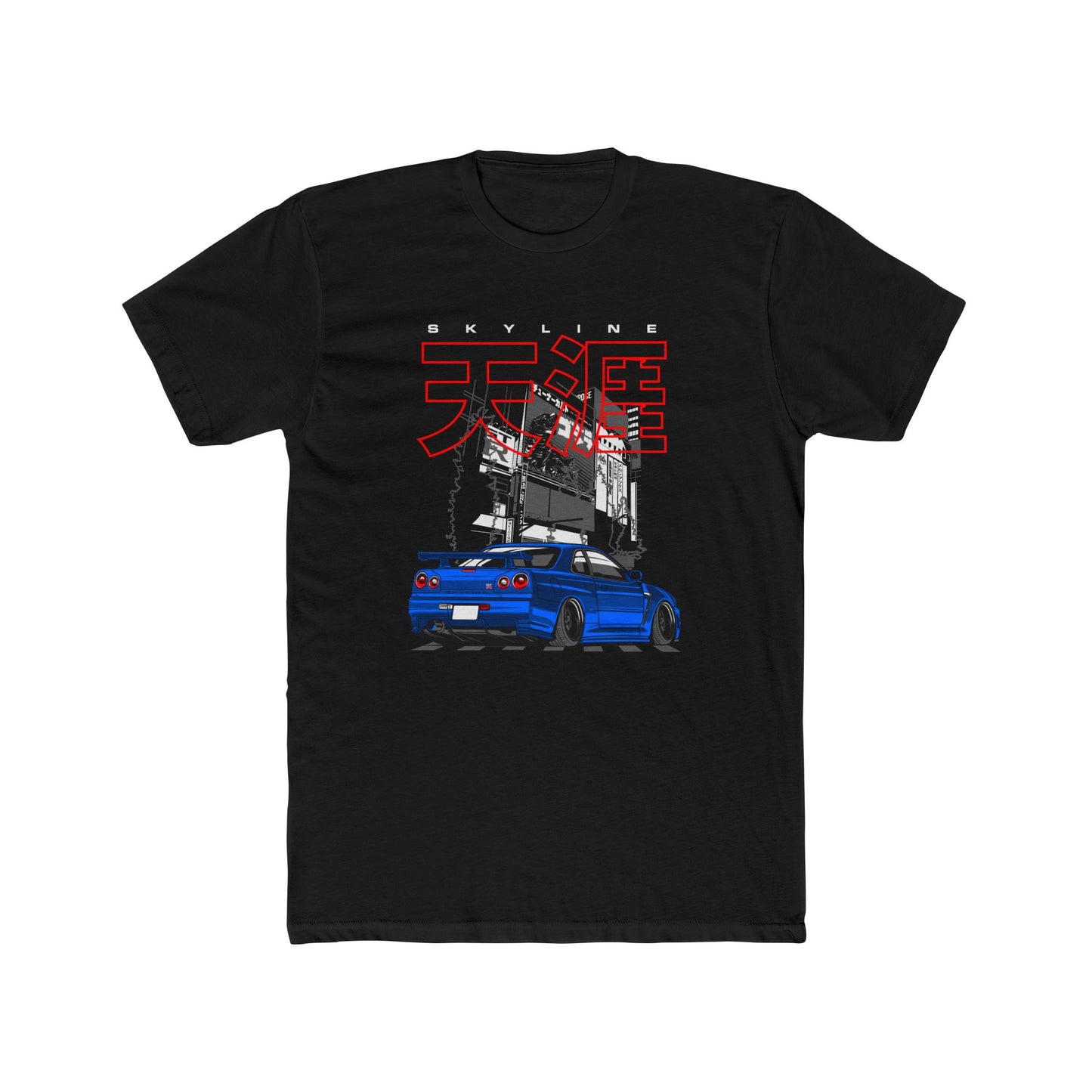 Cool Skyline Car Graphic Unisex Cotton Crew Tee Car T-shirt - CreativeRino