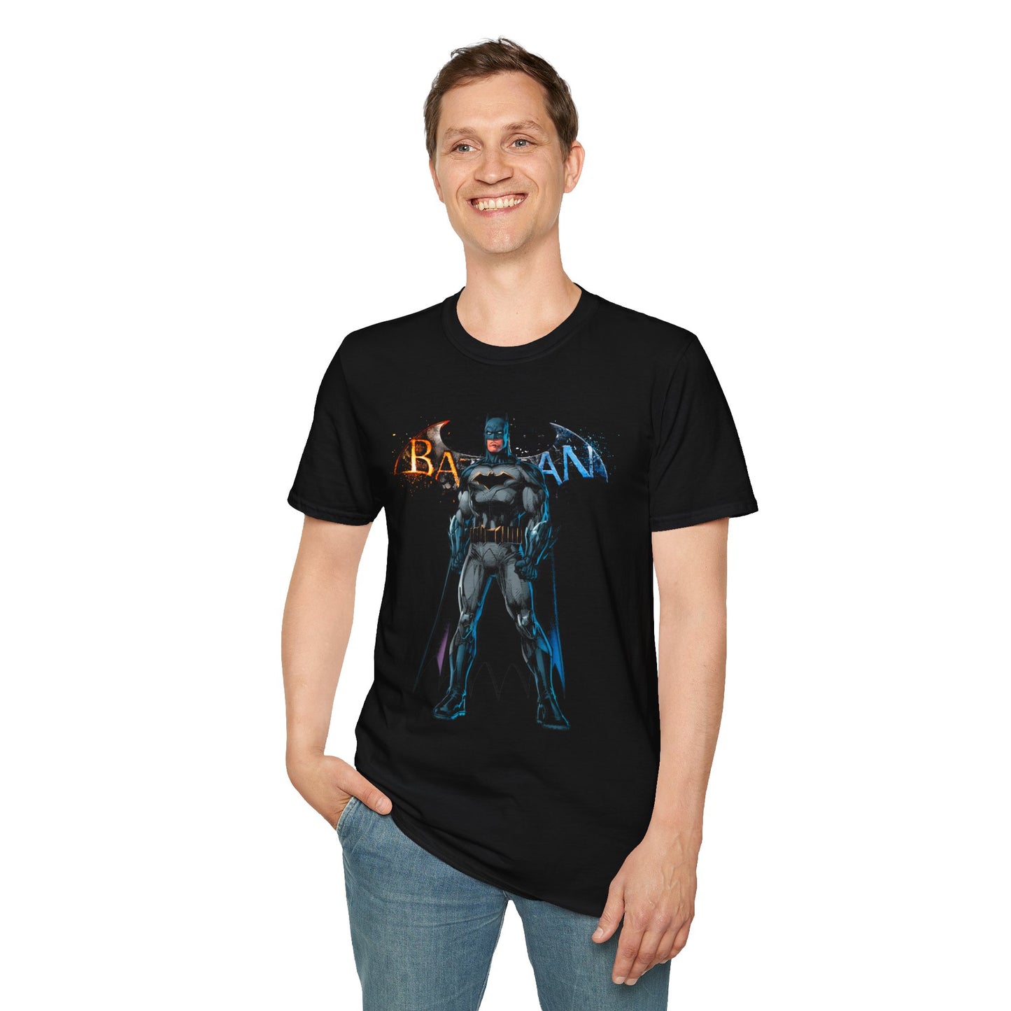 Vintage Batman Graphic Unisex Softstyle T-Shirt - CreativeRino