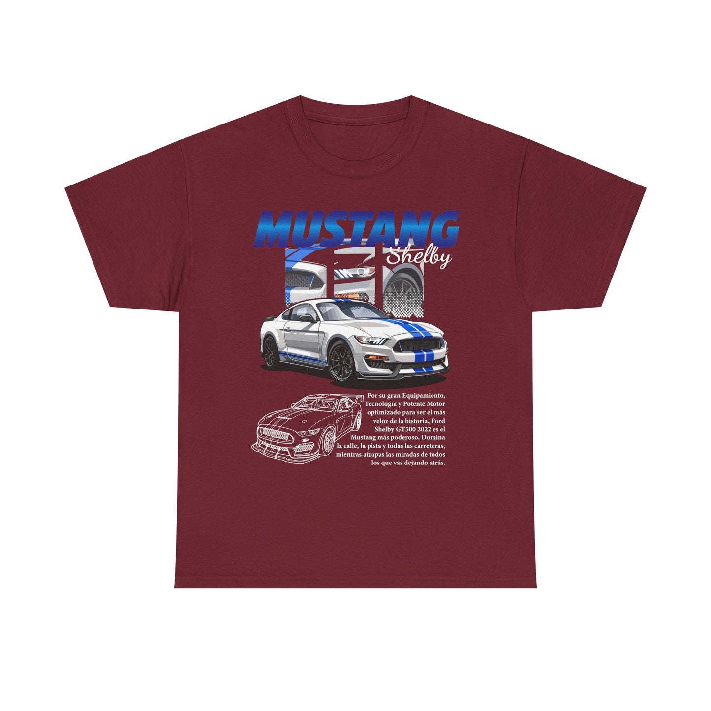 Mustang Shelby Graphic Tee – Perfect T-shirt for Car Enthusiasts - CreativeRino