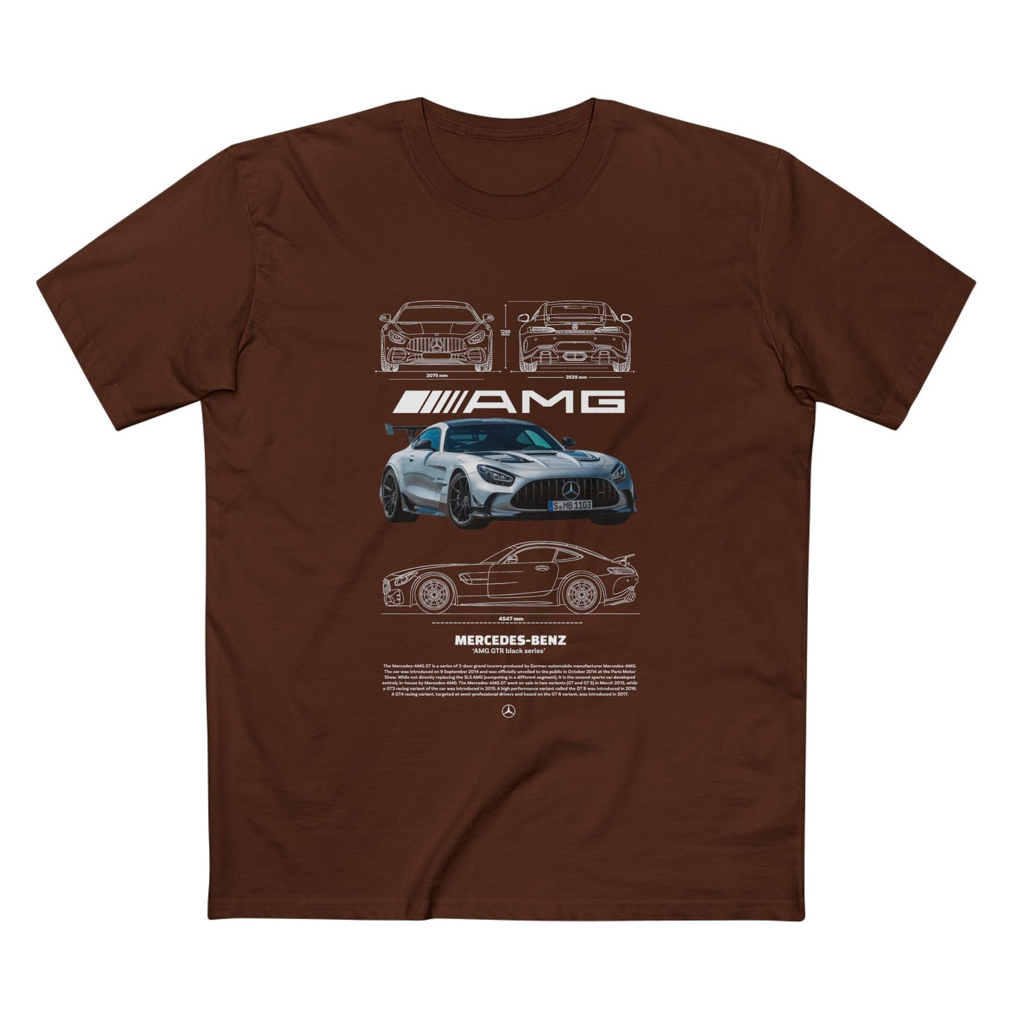 Mercedes-Benz  AMG GTR Sports Car Tee - AMG T-shirt Design - CreativeRino