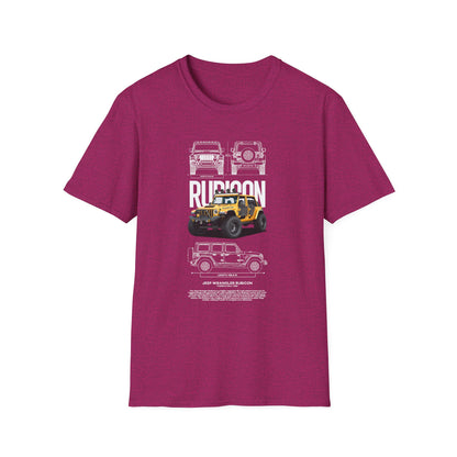 Rubicon Awaits Unisex Softstyle T-Shirt - Off-Road Vehicle Design - CreativeRino