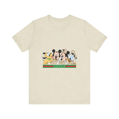 Gucci Mickey Mouse Graphic Tee - Unisex Jersey Short Sleeve T-shirt - CreativeRino