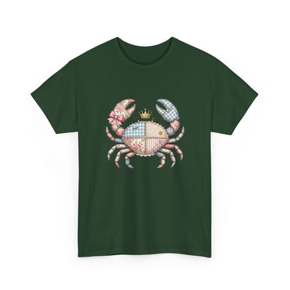 Patchwork Crab T-Shirt — Cute Coastal Animal Tee for Beach Lovers Printify