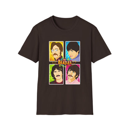 Retro Beatles Unisex Softstyle T-Shirt - Music Nostalgia Tee - CreativeRino