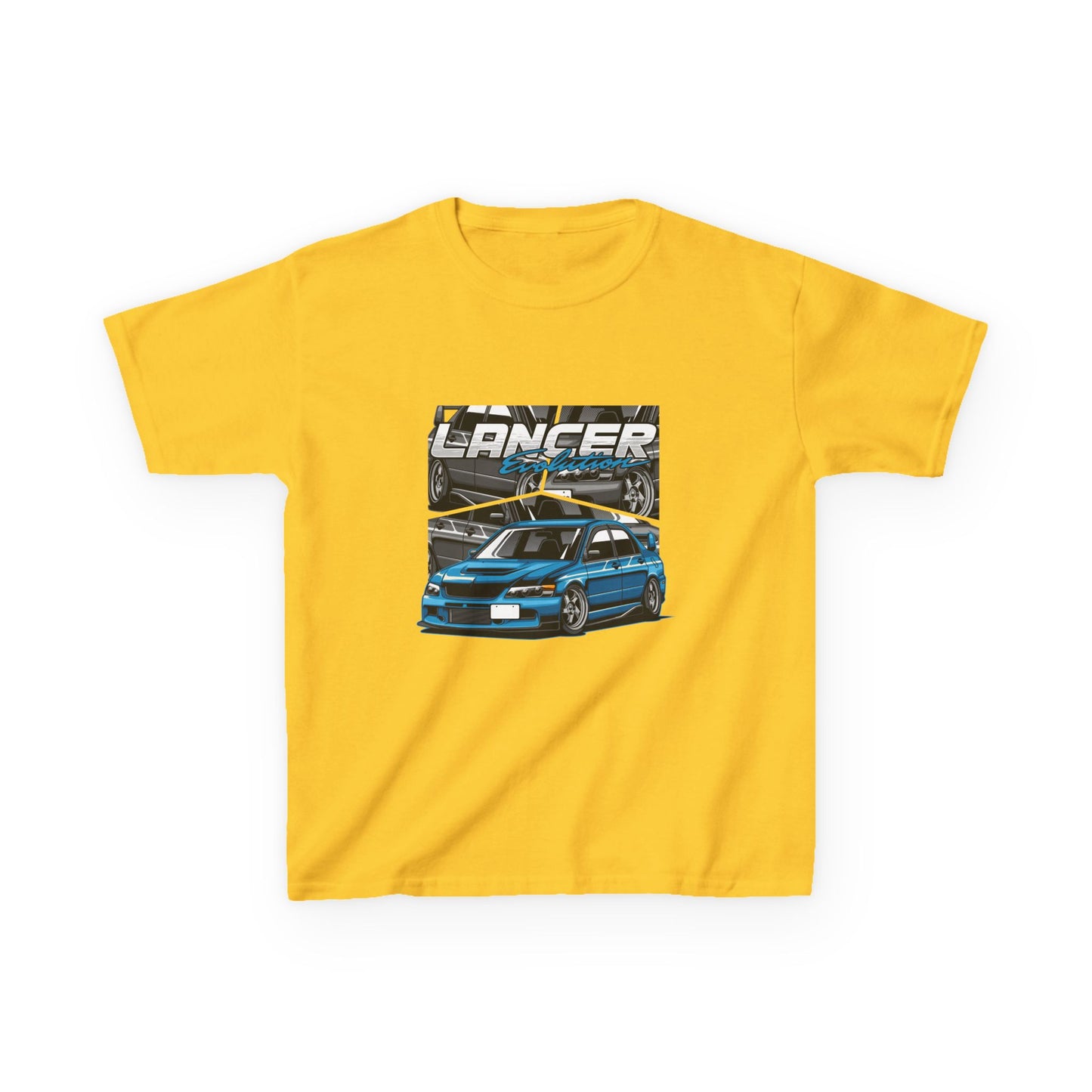 Lancer Car Kids Heavy Cotton Tee - Cool Racing Graphic T-Shirt for Young Car Enthusiasts - CreativeRino