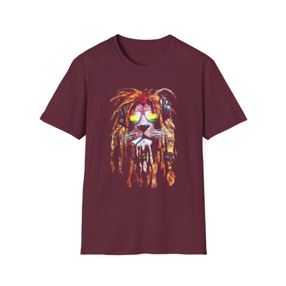 Iron Lion Zion Vibes Unisex Softstyle T-Shirt - Cool Graphic Tee for Music Lovers - CreativeRino