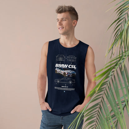 BMW CSL Unisex Tank Top - Retro Car Design - CreativeRino