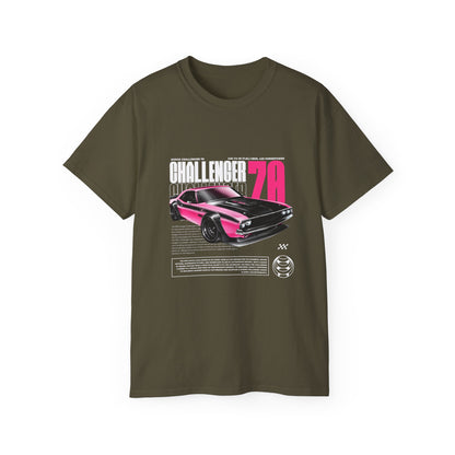 Vintage Challenger 70 Unisex Ultra Cotton Tee - Classic Muscle Car Shirt - CreativeRino