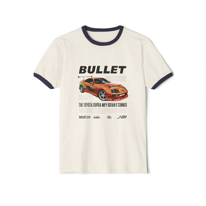 Toyota Supra MK4 Brian Unisex Ringer T-Shirt | Fast and Furious Car T-shirt - CreativeRino