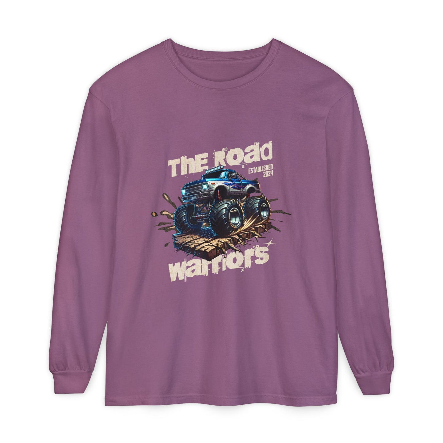 Monster Truck Long Sleeve T-Shirt - The Road Warriors Design - CreativeRino