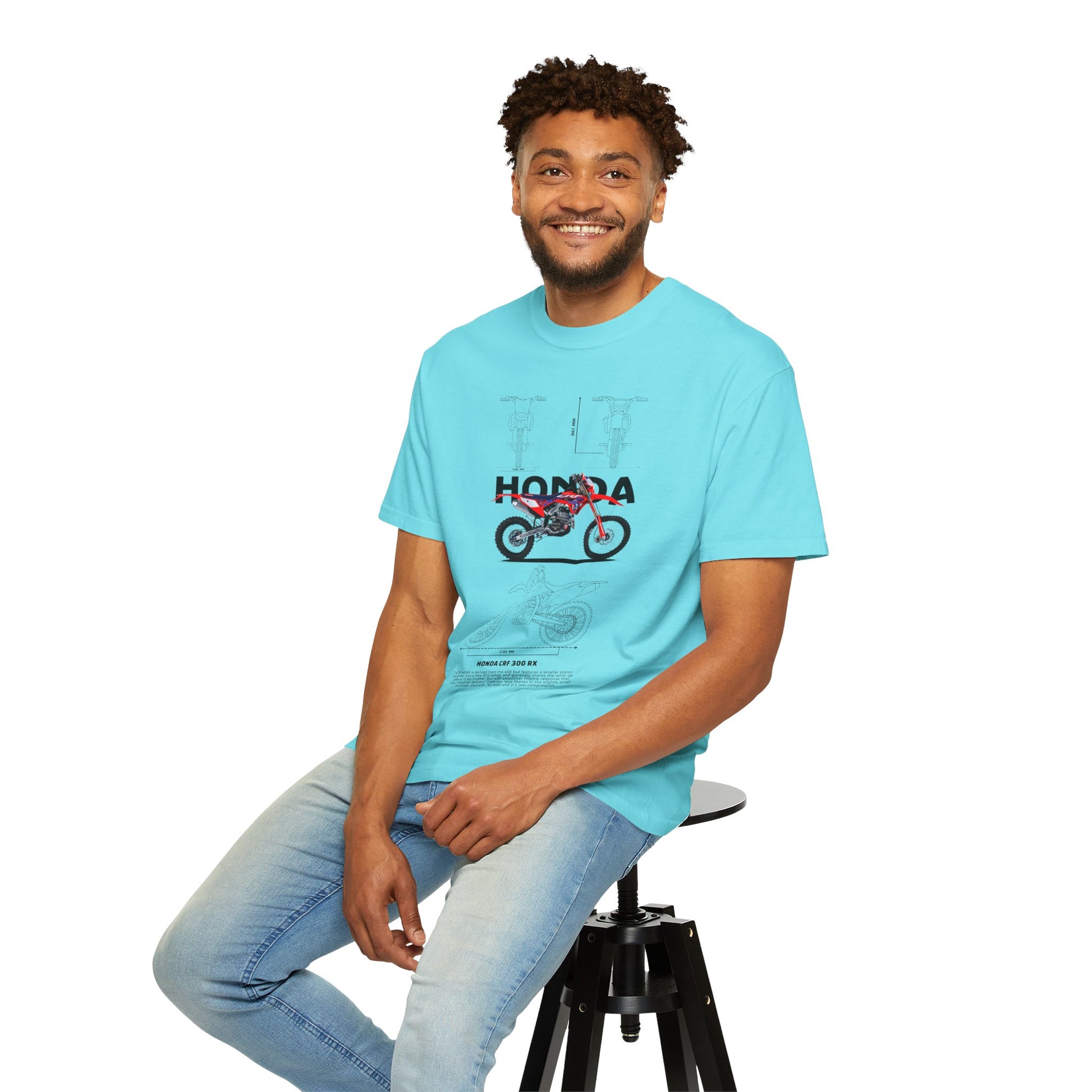 Honda CRF 300 RX Motorcycle Unisex T-Shirt | Garment-Dyed Vintage Tee - CreativeRino