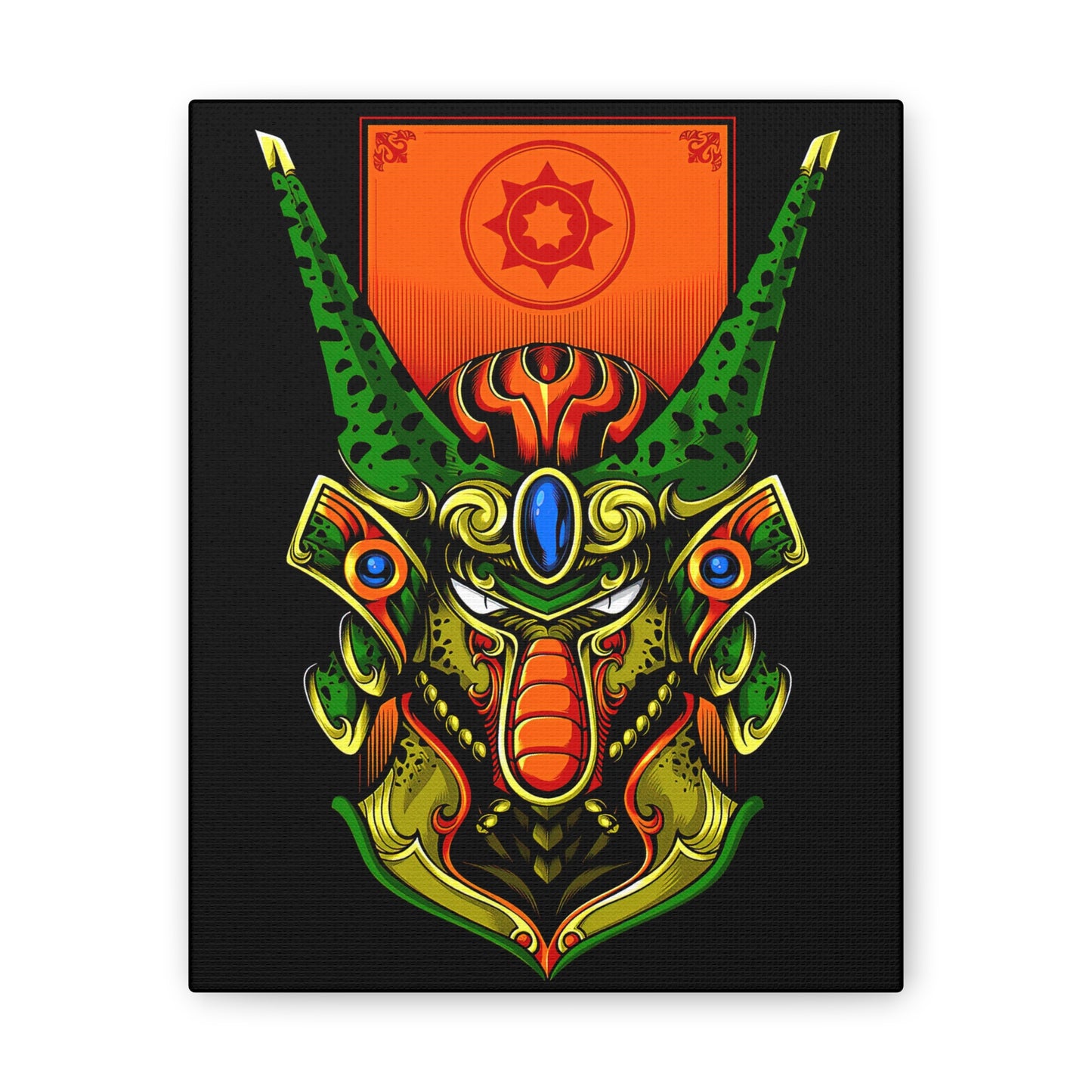 Vibrant Samurai Art Canvas Print - Bold Wall Decor for Anime Lovers - CreativeRino