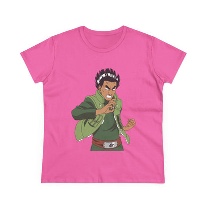 Anime-Inspired Women's Midweight Cotton Tee - Naruto Perfect T-shirt for Fans! - CreativeRino