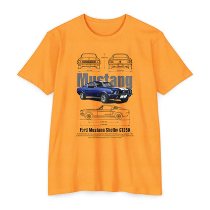 Mustang Shelby GT350 T-Shirt - Vintage Car Design T-shirt for Auto Enthusiasts - CreativeRino